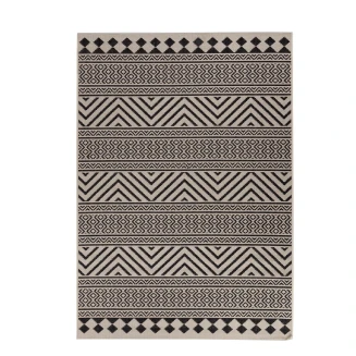 Χαλί Καλοκαιρινό Ψάθα 160x235 Royal Carpet Flox Black 7525W