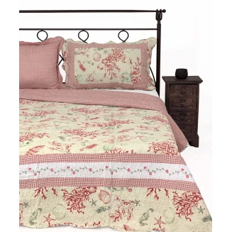 Κουβερλί Σετ Υπέρδιπλο 220x240 Silk Fashion 1017 Ρόζ