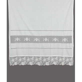 Κουρτίνα Με Τούνελ 140x260 Silk Fashion 5119 Λευκή