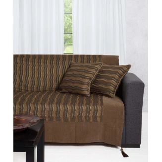 Ριχτάρι Τετραθέσιος 180x320 Silk Fashion 602 κύμα   Λαδί