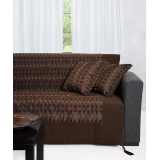 Ριχτάρι Πολυθρόνας 150x180 Silk Fashion 602 πουά   Καφέ