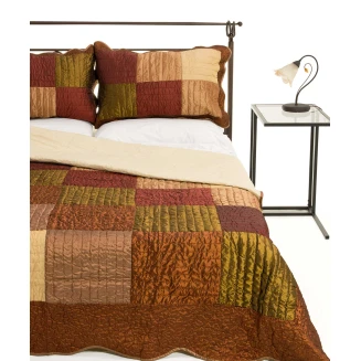 Κουβερλί Σετ Υπέρδιπλο 220x240 Silk Fashion 6155 Κεραμιδί