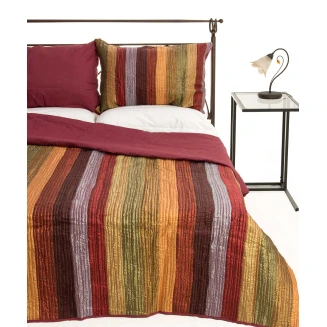 Κουβερλί Σετ Υπέρδιπλο 220x240 Silk Fashion 6329 Μπορντώ