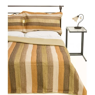 Κουβερλί Σετ Υπέρδιπλο 220x240 Silk Fashion 6329 Λαδί