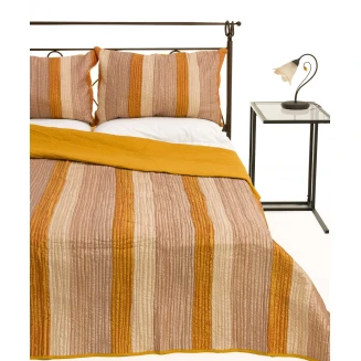 Κουβερλί Σετ Μονό 160x220 Silk Fashion 6329 Χρυσό