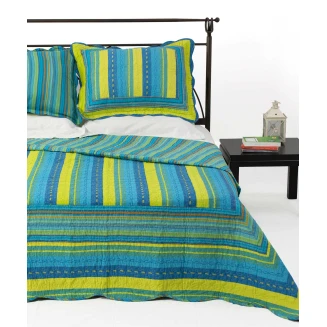 Κουβερλί Σετ Υπέρδιπλο 220x240 Silk Fashion 8013 Μπλέ