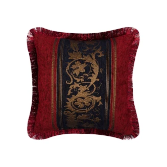 Μαξιλαροθήκη Διακοσμητική 45x45 Silk Fashion   1208 Μπορντώ/Μπλε