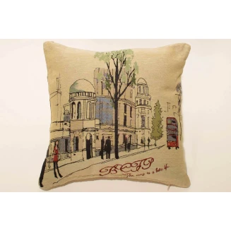 Μαξιλαροθήκη Διακοσμητική 45x45 Silk Fashion   British Road 2