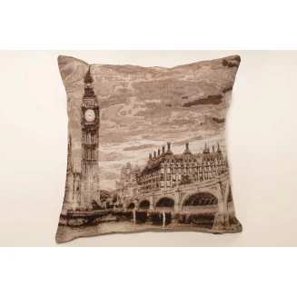 Μαξιλαροθήκη Διακοσμητική 45x45 Silk Fashion   Big Ben Brown
