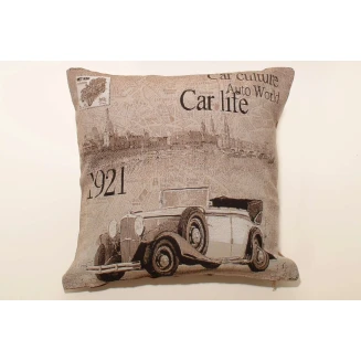 Μαξιλαροθήκη Διακοσμητική 45x45 Silk Fashion   Cars 2 Brown