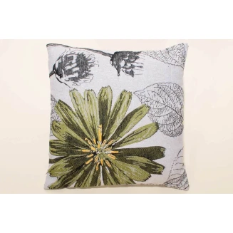 Μαξιλαροθήκη Διακοσμητική 45x45 Silk Fashion   Flower Green