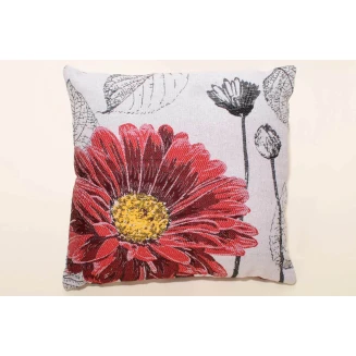 Μαξιλαροθήκη Διακοσμητική 45x45 Silk Fashion   Flower Red