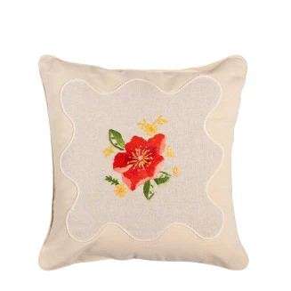 Μαξιλαροθήκη Διακοσμητική 45x45 Silk Fashion   Λινό Λουλούδι2
