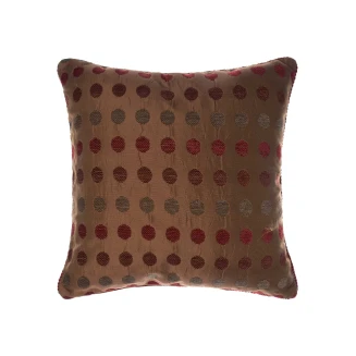 Μαξιλαροθήκη Διακοσμητική 45x45 Silk Fashion 602  Πουά Μπορντώ