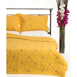 Κουβερλί Σετ Μονό 160x220 Silk Fashion 024 Κίτρινο