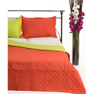 Κουβερλί Σετ Υπέρδιπλο 220x240 Silk Fashion 024 Πορτοκαλί