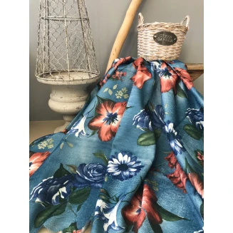 Τραπεζομάντηλο Αλέκιαστο 170x170 Silk Fashion 03-95 Μπλέ