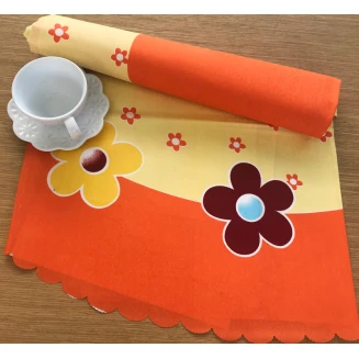 Τραπεζομάντηλο Αλέκιαστο Ροτόντα R150 Silk Fashion  177 Πορτοκαλί