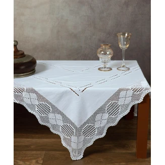 Χειροποίητο Τραπεζομάντηλο 140x140 Silk Fashion 6220