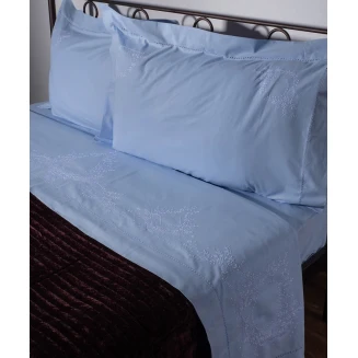 Σεντόνι Σετ Χειροποίητο 225x270 Silk Fashion 624 Σιέλ