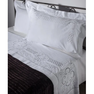 Σεντόνι Σετ Χειροποίητο 225x270 Silk Fashion 710 Λευκο