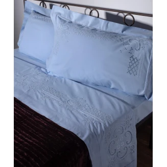 Σεντόνι Σετ Χειροποίητο 225x270 Silk Fashion 710 Σιελ