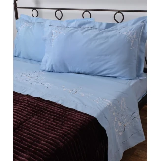 Σεντόνι Σετ Χειροποίητο Κοφτό 225x270 Silk Fashion 800 Σιελ