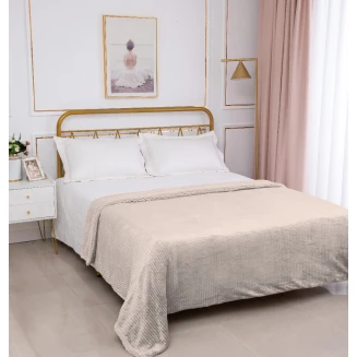 Κουβέρτα Με Sherpa Damask (170Cm X 220Cm) Camel Silk Fashion