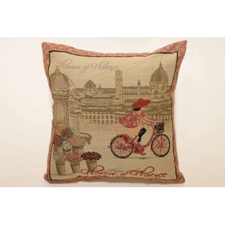 Μαξιλαροθήκη Διακοσμητική 45x45 Silk Fashion   Bicycle 