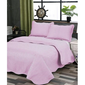 Κουβερλί Σετ Υπέρδιπλο 220x240 Silk Fashion Dot Pink