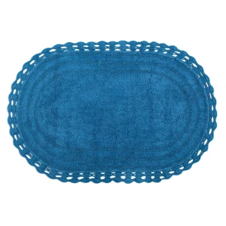 Πατάκι Μπάνιου 70x140 Silk Fashion Oval Royal Blue
