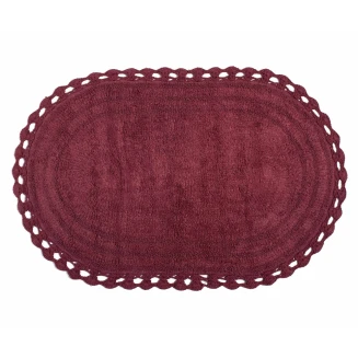 Πατάκι Μπάνιου 70x140 Silk Fashion Oval Burgundy