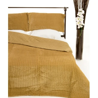 Κουβερλί Σετ Υπέρδιπλο 220x240 Silk Fashion Velvet Χρυσό