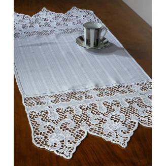 Τραβέρσα 50x110 Silk Fashion Βενίς Λευκή