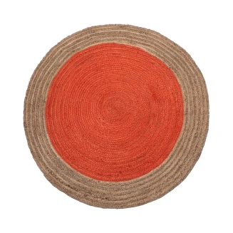 Χαλί Με Διάμετρο 120cm Silk Fashion Γιούτα 1705 Teracotta