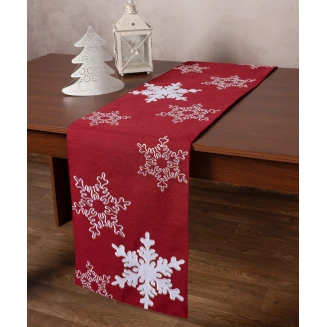 Χριστουγεννιάτικη Τραβέρσα Nw348 (35Cm X 170Cm) Κόκκινη Silk Fashion