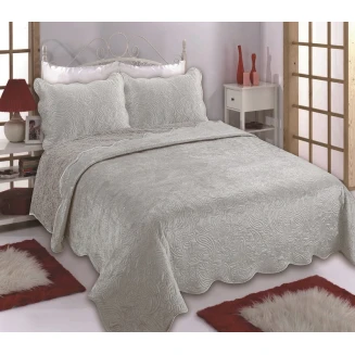 Κουβέρτα Βελούδο Με Sherpa Nx2211 (220Cm X 240Cm + 2X50Cm X 70Cm) Light Grey Silk Fashion