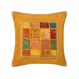 Μαξιλαροθήκη Antic Με Φάσα (45Cm X 45Cm) Κίτρινο Σκούρο Silk Fashion