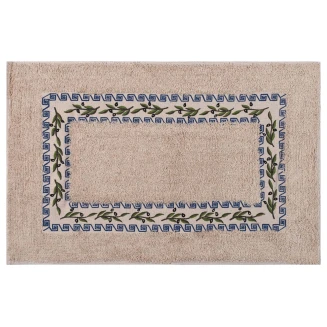 Πατάκι 50x80 Ελιά Silk Fashion Σκέτο Μπλέ