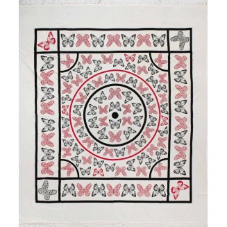 Πετσέτα Θαλάσσης Pestemal Διπλό Silk Fashion 220x240 13 Κόκκινο