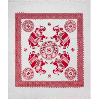 Πετσέτα Θαλάσσης Pestemal Διπλό Silk Fashion 220x240 1Κόκκινο