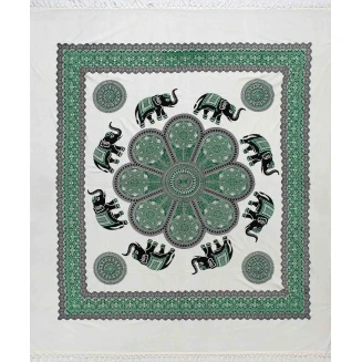 Πετσέτα Θαλάσσης Pestemal Διπλό Silk Fashion 220x240 7 Πράσινο