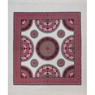 Πετσέτα Θαλάσσης Pestemal Διπλό Silk Fashion 220x240 8 Κόκκινο