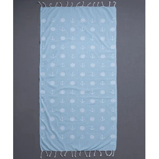 Πετσέτα Θαλάσσης Pestemal 90x180 Silk Fashion sf1755 Σιέλ