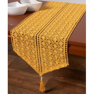 Silk Fashion Πλεκτή τραβέρσα c210 (32cm x 160cm) κροκί