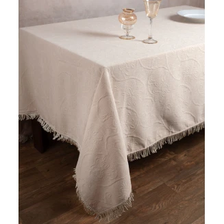 Silk Fashion Σενίλ τραπεζομάντηλο 055 (200cm x 280cm) ivory
