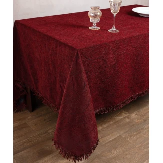 Silk Fashion Σενίλ τραπεζομάντηλο 055 (200cm x 280cm) μπορντώ