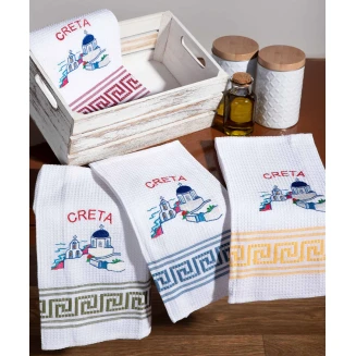 Σετ 12 Τεμ. Ποτηρόπανα 50x70 Silk Fashion Εκκλησία Creta