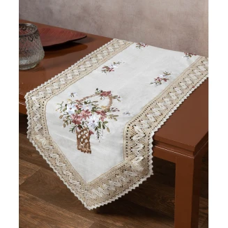 Τραβέρσα 45x180 Silk Fashion Με Ροκοκό Και Πλεκτό 4100