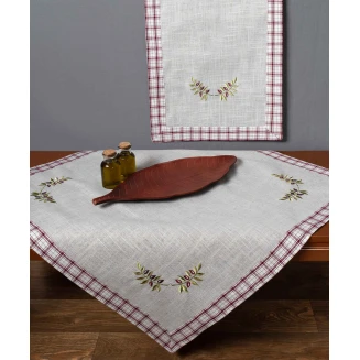 Τραπεζοκαρέ 135x135 Silk Fashion 1312 Κόκκινο